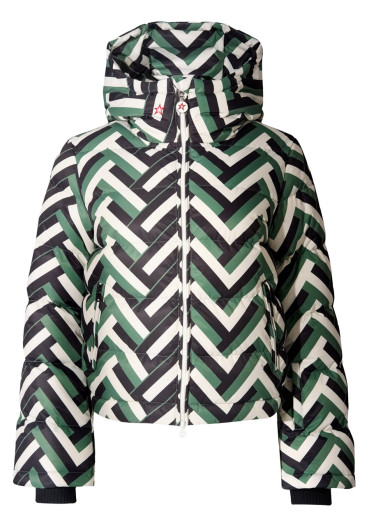 szczegóły Kurtka damska - Perfect Moment Polar Flare Ski Jacket III Waffle Print – Green