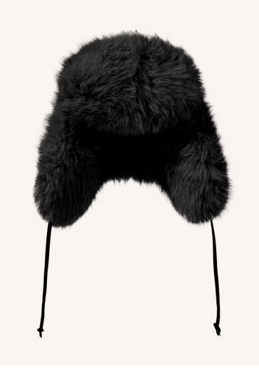 szczegóły Damska czapka traperska Perfect Moment Faux Fur (F) w kolorze czarnym