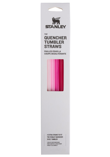 szczegóły Słomki zapasowe Stanley do słomek podróżnych The Quencher Travel Tumbler Straws 890 ml/30oz 4 sztuki różowe