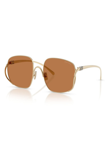 szczegóły Okulary przeciwsłoneczne Miu Miu MU A57S ZVN90Q57 Pale Gold/Brown