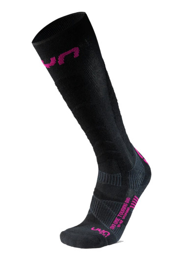 szczegóły Podkolanówki UYN W Ski Touring One Bio Socks Black/Pink Yarrow B994