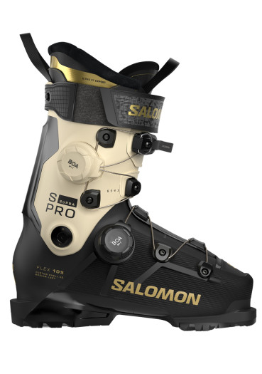 szczegóły Buty narciarskie Salomon S/PRO SUPRA DUAL BOA 105W – czarne/brzozowe/złote