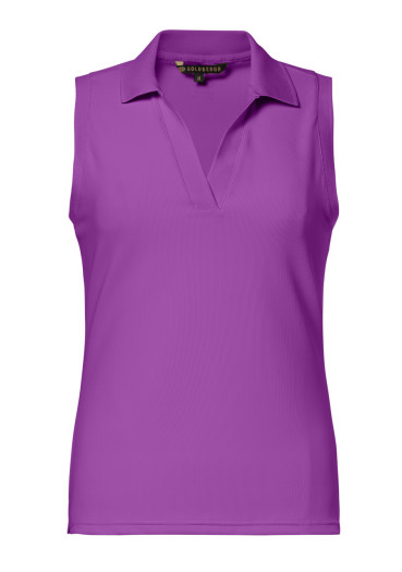 szczegóły Goldbergh Caroline Sleeveless Polo Top Viola