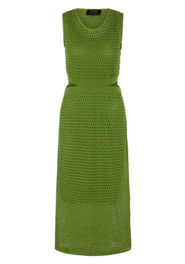 szczegóły Sukienka damska Marc Cain AC 21.56 M25 Dress Garden Green 526