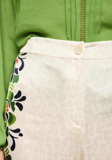 szczegóły Spodnie damskie Marc Cain AC 81.70 W42 Pants Bright Ecru 112