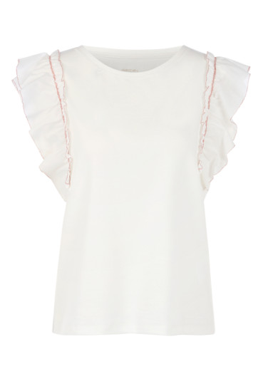 szczegóły Koszulka damska Marc Cain AC 48.63 J15 T-shirt Off-White 110