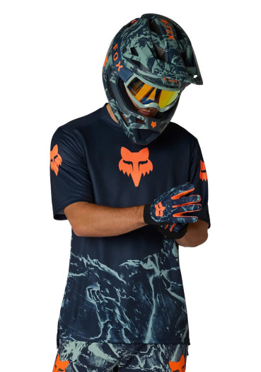szczegóły Koszulka rowerowa dla dzieci Fox Yth Ranger Ss Jrsy Img Print Arctic Blue