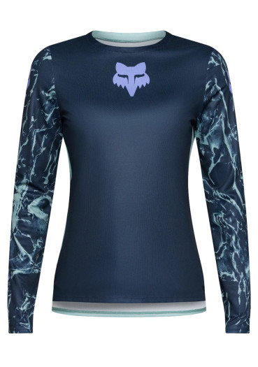 szczegóły Koszulka kolarska damska Fox W Ranger Ls Jersey Img Print Arctic Blue