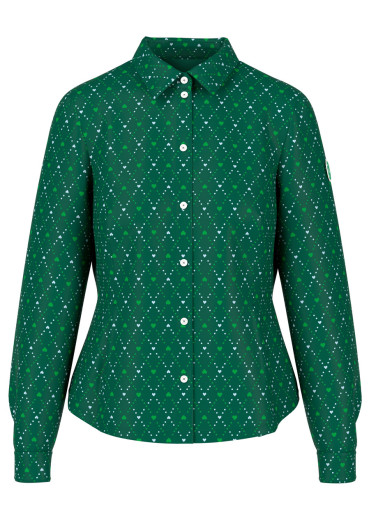 szczegóły Koszula damska Marc Cain AS 51.17 J42 Bluzka Dark Jade Green 556