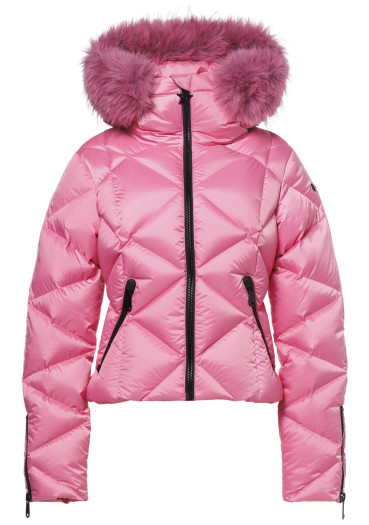 szczegóły Kurtka damska Goldbergh Harumi Ski Jacket Faux Border Pink Cosmos