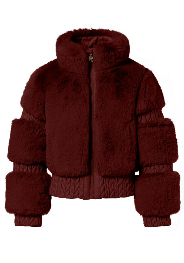 szczegóły Kurtka narciarska damska Goldbergh Furry Ski Jacket Vino Rosso