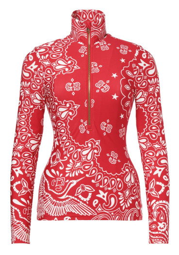 szczegóły Golf damski Goldbergh Toriko Ski Pully Bandana Paisley Flame