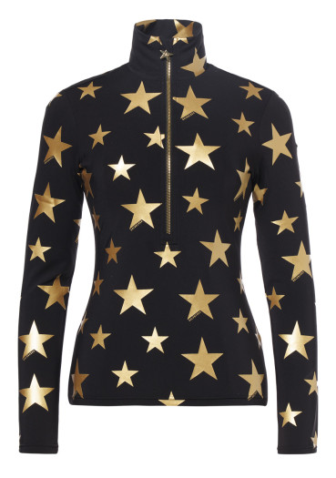 szczegóły Golf damski Goldbergh Hikari Ski Pully Black/Gold