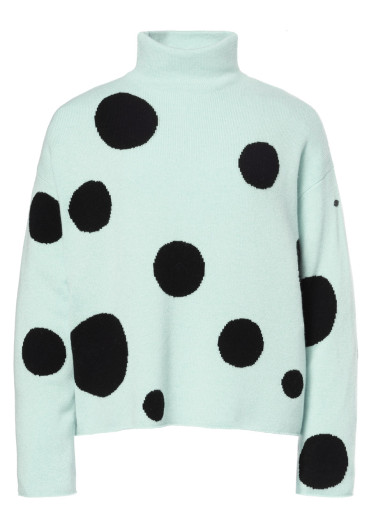 szczegóły Goldbergh Dotto Sweater Dots Mint