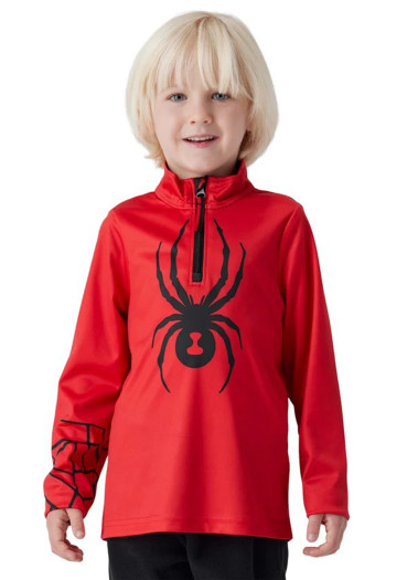 szczegóły Dziecięca bluza funkcjonalna Spyder Challenge 1/2 Zip Spyder Red