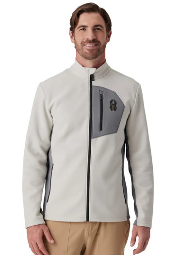 szczegóły Męska bluza polarowa Spyder Bandit Sweater Fleece Jacket w kolorze jasnoszarym