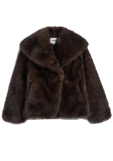 szczegóły Płaszcz damski APPARIS Yara Sable Coat Fauve Multi
