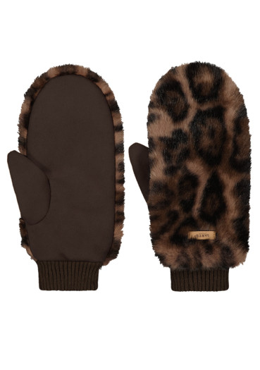 szczegóły Barts Fur Mitts 1617-2602-37 Print Brown