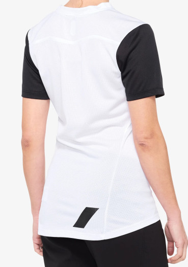 szczegóły Damska koszulka sportowa 100% Ridecamp White/Black