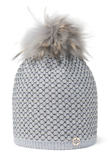 szczegóły Damska czapka GRANADILLA MESH CHIC PEARL GREY