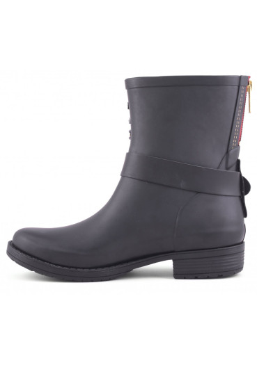 szczegóły Damskie kalosze Colors of California Camperos Rubber Boot LOVE Patc czarne