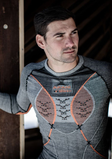 szczegóły Męska koszulka termoaktywna X-BIONIC® Apani 4.0 Merino Shirt B080 – Black/Grey/Orange