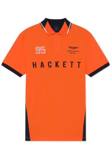 szczegóły T-shirt męski Hackett AMR MULTI LS HM562568 Orange / Navy
