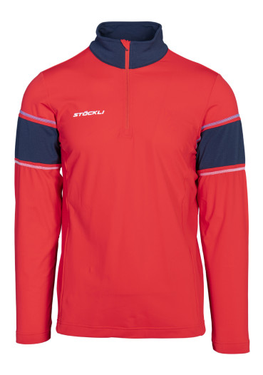 detail Męski golf Stöckli Funkcjonal shirt Red/Navy