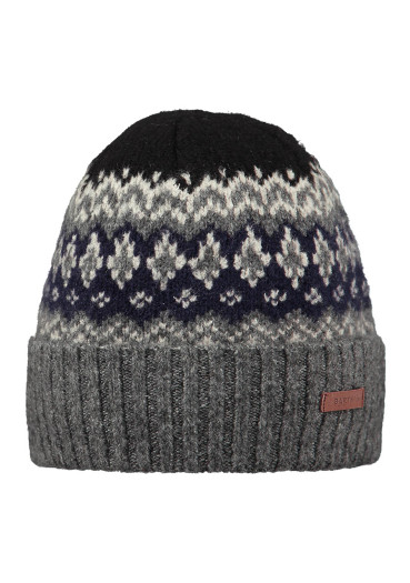 szczegóły Męska czapka Barts Gregoris Beanie Dark Heather