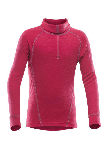 szczegóły DEVOLD DUO ACTIVE KID ZIP NECK RASPBERRY