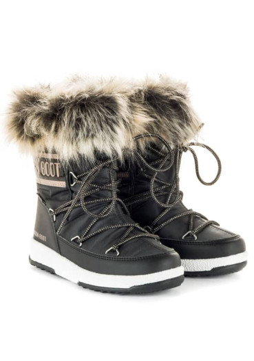 szczegóły Dziecięce botki zimowe MOON BOOT JR GIRL MONACO LOW WP black / copper
