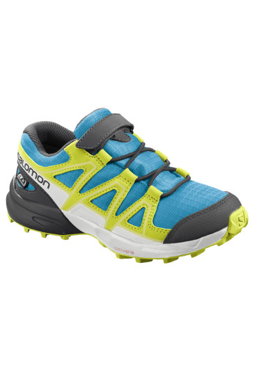 szczegóły Dziecięce buty Salomon SPEEDCROSS CSWP K – Hawaiian Ocean / Evening Blue / Lime Green