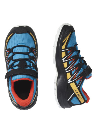 szczegóły Buty dziecięce Salomon XA PRO 3D CSWP K – Hawaiian Ocean / Cherry Tomato / White