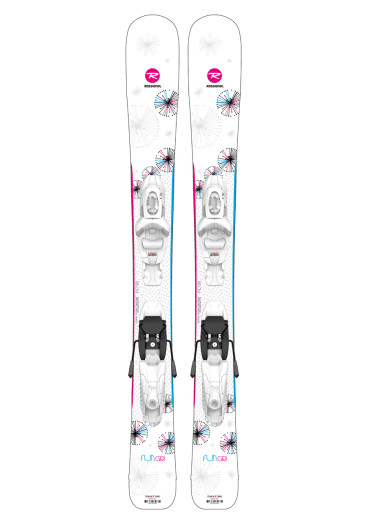 szczegóły Rossignol Fun Girl Kid-X 100-130 +Kid-X 4 B76 wht/silv-set
