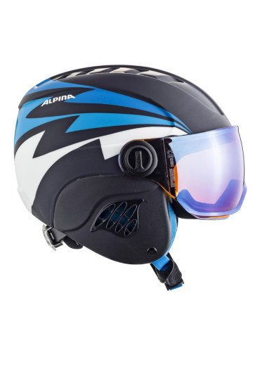 szczegóły Kask narciarski dla dzieci Alpina Carat LE Visor HM Blue