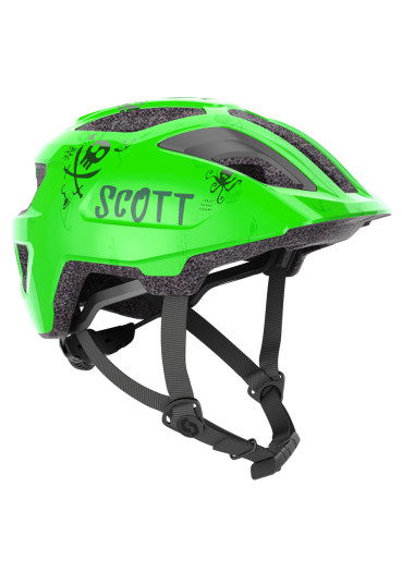 szczegóły Dziecięcy kask rowerowy Scott Helmet Spunto Kid (CE), fluo green