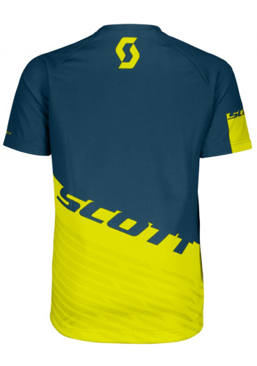 szczegóły Dziecięca koszulka rowerowa Scott Shirt Jr Trail 10 S/SL Sulphur Yellow / Luminous Blue