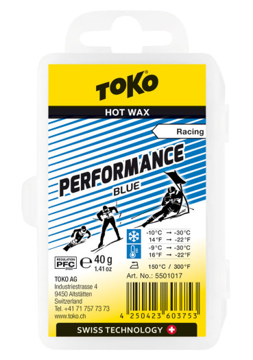 szczegóły Wosk Toko Performance Blue 40g