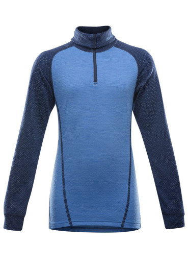 szczegóły Children's t-shirt DEVOLD DUO ACTIVE JUNIOR ZIP NECK HEAVEN