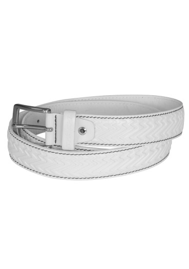 szczegóły Pasek męski Stöckli Gürtel leder White