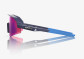 podgląd Okulary przeciwsłoneczne dziecięce 100% Slendale YOUTH Satin Storm Metallic - fioletowe soczewki lustrzane