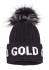 szczegóły Czapka Damska Goldbergh Hodd Beanie Real Raccoon Fur Czarna
