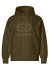 szczegóły Damska bluza z kapturem Goldbergh Giorgia Hooded Sweater Dark Olive