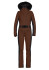 szczegóły Damski kombinezon narciarski Goldbergh Parry Ski Suit Faux Border Deep Mocha