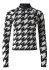 szczegóły Perfect Moment 1/4 Zip Jacquard Baselayer Top 1740 B/W Houndstooth