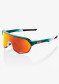 podgląd Okulary przeciwsłoneczne 100% S2 – Gloss Metallic Bora / Matte White – HiPER Red Multilayer Mirror Lens