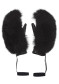podgląd Rękawiczki damskie Goldbergh Hando Mittens Real Raccoon Fur Black