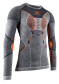 podgląd Męska koszulka termoaktywna X-BIONIC® Merino Shirt LG SL M – Black/Grey/Orange 