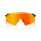 podgląd 100% Aerocraft - Soft Tact Black - HiPER Red Multilayer Mirror Lens