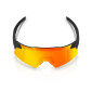 podgląd 100% Aerocraft - Soft Tact Black - HiPER Red Multilayer Mirror Lens